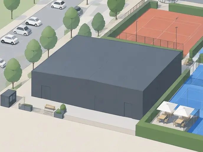 Dicht gebouw: een gesloten gebouw, geen daglicht op de banen